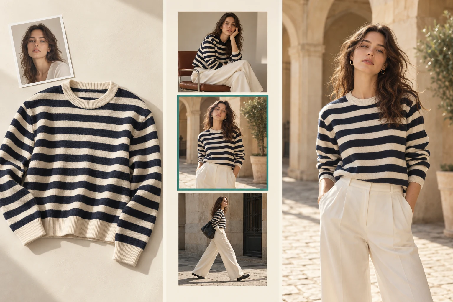 Lookbook sahne seçimini açıklayan kavramsal fotoğraf dizisi
