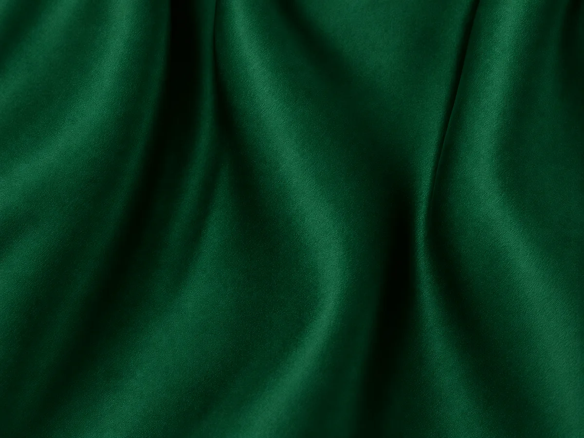 Deliberately reduced sheen leaves the same folds looking matte