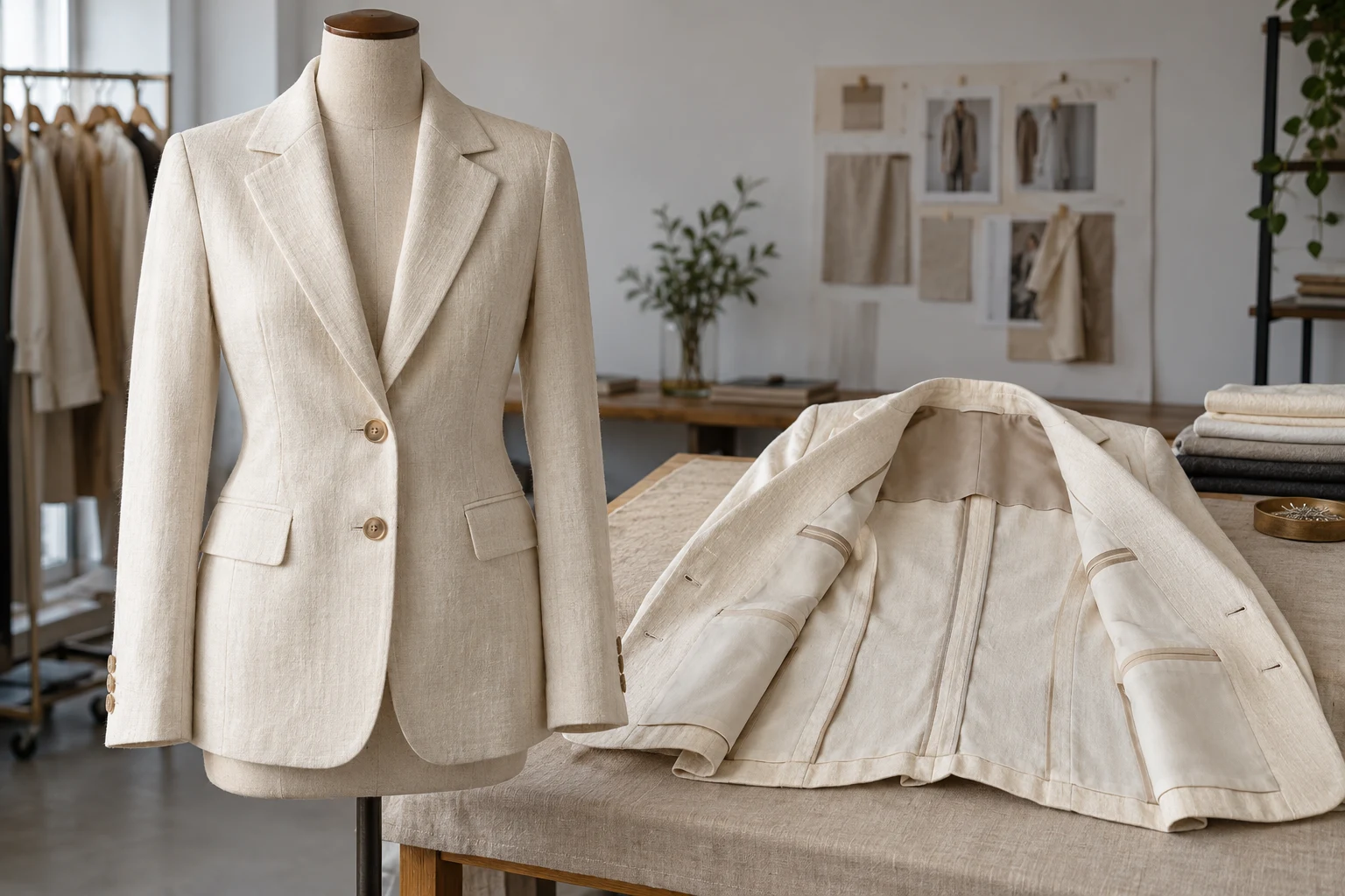 A jacket and its interior reference