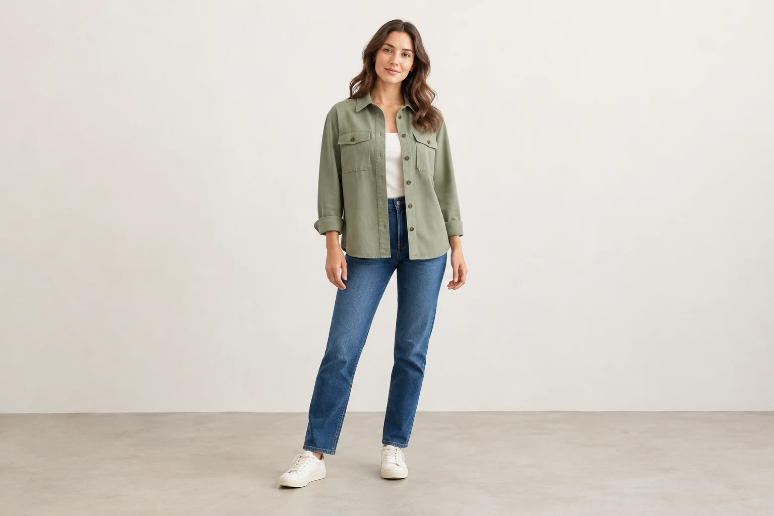 A complete garment view with crop space